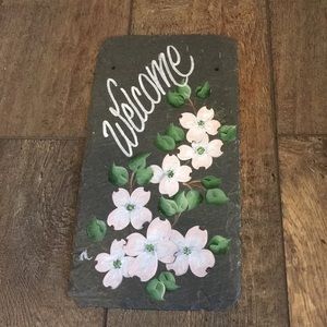 Slate outdoor Welcome Sign